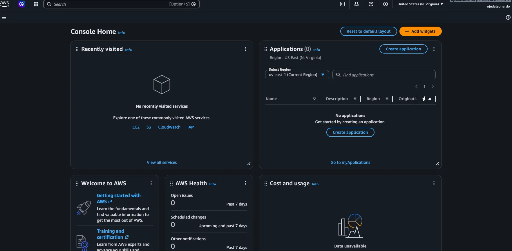 Consola de administración de AWS